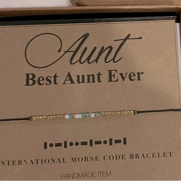 Morris Code Beaded Bracelet - Best Aunt Ever Gift - Picture 1 of 3